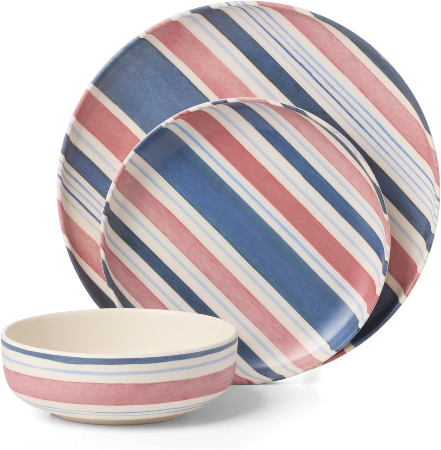 24 Seven Melamine Collection, Dishwasher Safe Melamine Dinnerware and Drinkware, Lemon Pattern, Tumbler Set, 16 oz, 4-Piece