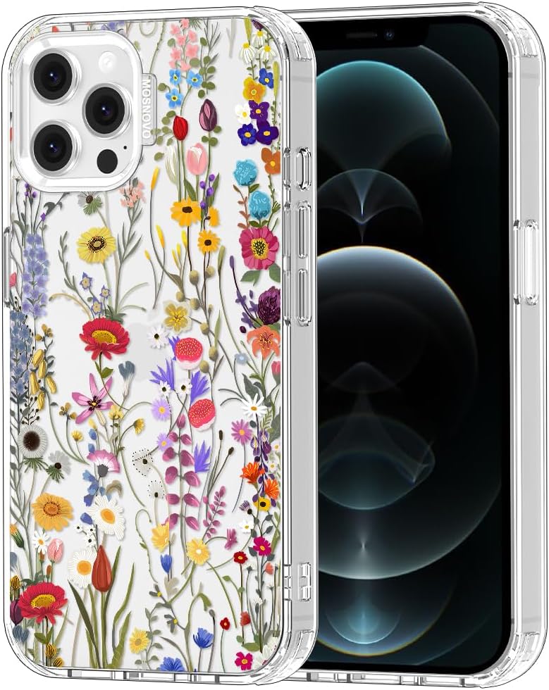 Case for iPhone 13 Pro Max, [Buffertech 6.6ft Military-Grade Drop Protection] [Anti Peel Off Tech] Clear TPU Bumper Phone Case Cover Design - Lemon - Colors A