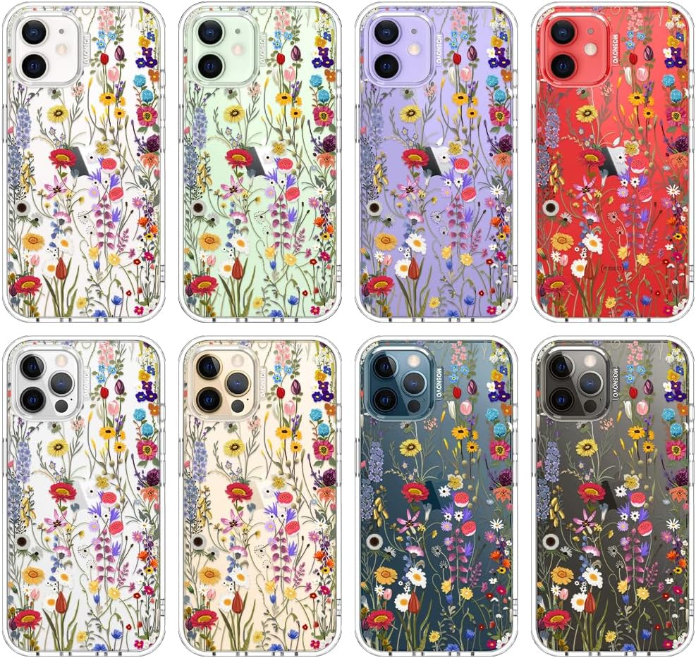 Case for iPhone 13 Pro Max, [Buffertech 6.6ft Military-Grade Drop Protection] [Anti Peel Off Tech] Clear TPU Bumper Phone Case Cover Design - Lemon - Colors A