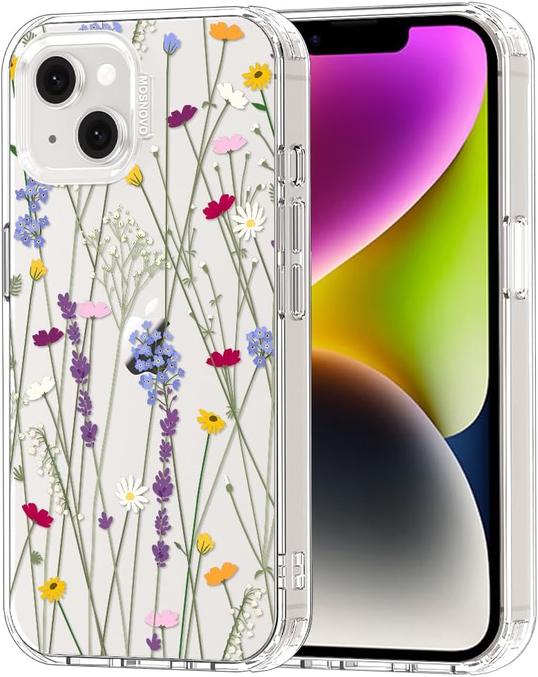 Case for iPhone 13 Pro Max, [Buffertech 6.6ft Military-Grade Drop Protection] [Anti Peel Off Tech] Clear TPU Bumper Phone Case Cover Design - Lemon - Colors A