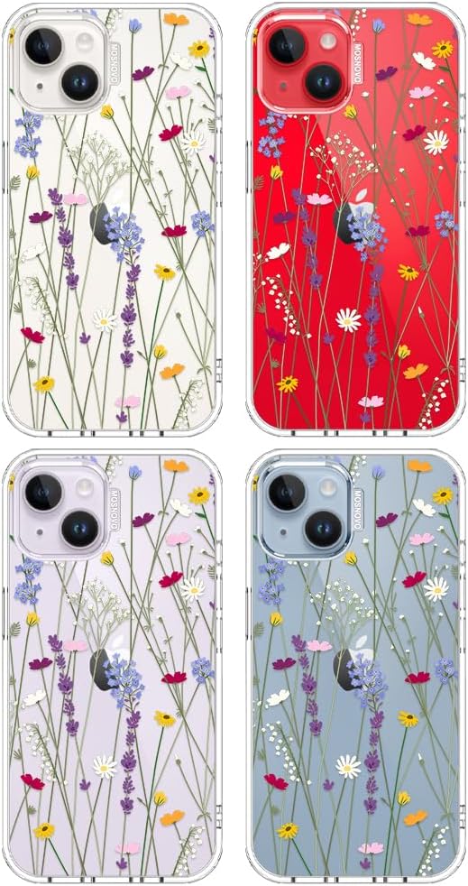 Case for iPhone 13 Pro Max, [Buffertech 6.6ft Military-Grade Drop Protection] [Anti Peel Off Tech] Clear TPU Bumper Phone Case Cover Design - Lemon - Colors A