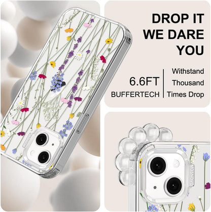 Case for iPhone 13 Pro Max, [Buffertech 6.6ft Military-Grade Drop Protection] [Anti Peel Off Tech] Clear TPU Bumper Phone Case Cover Design - Lemon - Colors A