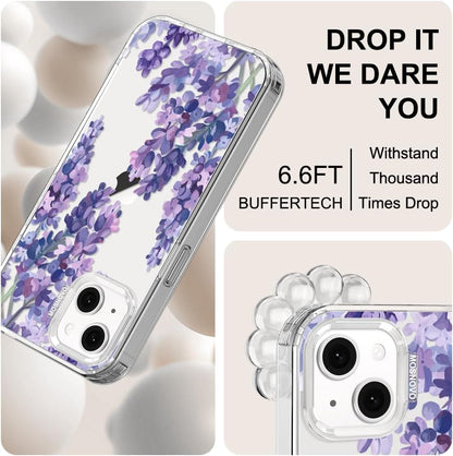 Case for iPhone 13 Pro Max, [Buffertech 6.6ft Military-Grade Drop Protection] [Anti Peel Off Tech] Clear TPU Bumper Phone Case Cover Design - Lemon - Colors A