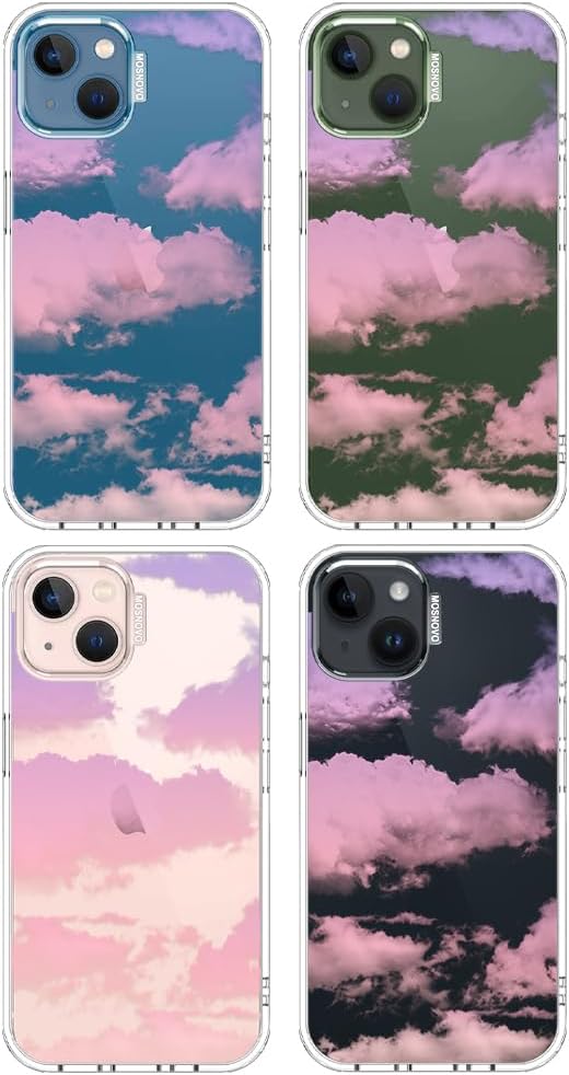 Case for iPhone 13 Pro Max, [Buffertech 6.6ft Military-Grade Drop Protection] [Anti Peel Off Tech] Clear TPU Bumper Phone Case Cover Design - Lemon - Colors A