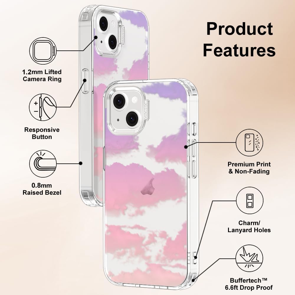 Case for iPhone 13 Pro Max, [Buffertech 6.6ft Military-Grade Drop Protection] [Anti Peel Off Tech] Clear TPU Bumper Phone Case Cover Design - Lemon - Colors A
