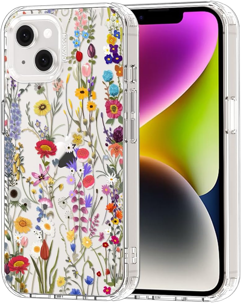 Case for iPhone 13 Pro Max, [Buffertech 6.6ft Military-Grade Drop Protection] [Anti Peel Off Tech] Clear TPU Bumper Phone Case Cover Design - Lemon - Colors A