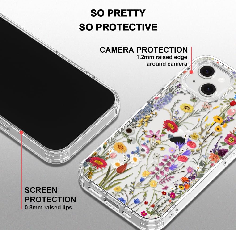 Case for iPhone 13 Pro Max, [Buffertech 6.6ft Military-Grade Drop Protection] [Anti Peel Off Tech] Clear TPU Bumper Phone Case Cover Design - Lemon - Colors A