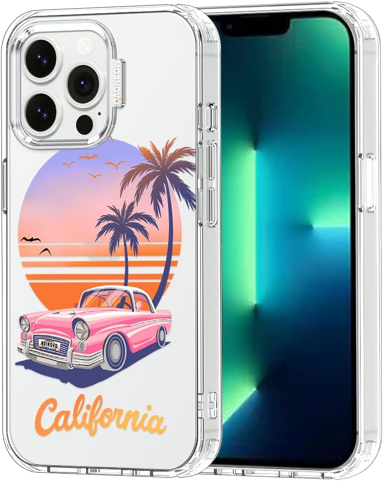 Case for iPhone 13 Pro Max, [Buffertech 6.6ft Military-Grade Drop Protection] [Anti Peel Off Tech] Clear TPU Bumper Phone Case Cover Design - Lemon - Colors A