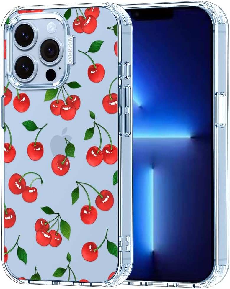 Case for iPhone 13 Pro Max, [Buffertech 6.6ft Military-Grade Drop Protection] [Anti Peel Off Tech] Clear TPU Bumper Phone Case Cover Design - Lemon - Colors A