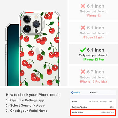 Case for iPhone 13 Pro Max, [Buffertech 6.6ft Military-Grade Drop Protection] [Anti Peel Off Tech] Clear TPU Bumper Phone Case Cover Design - Lemon - Colors A