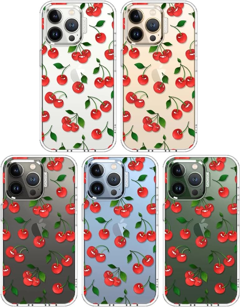 Case for iPhone 13 Pro Max, [Buffertech 6.6ft Military-Grade Drop Protection] [Anti Peel Off Tech] Clear TPU Bumper Phone Case Cover Design - Lemon - Colors A