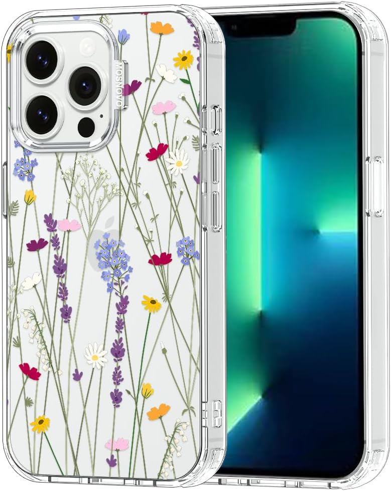 Case for iPhone 13 Pro Max, [Buffertech 6.6ft Military-Grade Drop Protection] [Anti Peel Off Tech] Clear TPU Bumper Phone Case Cover Design - Lemon - Colors A