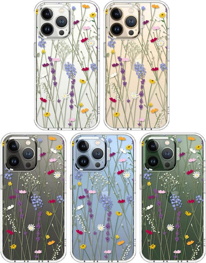 Case for iPhone 13 Pro Max, [Buffertech 6.6ft Military-Grade Drop Protection] [Anti Peel Off Tech] Clear TPU Bumper Phone Case Cover Design - Lemon - Colors A