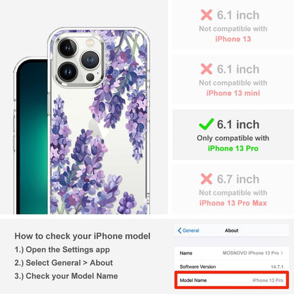 Case for iPhone 13 Pro Max, [Buffertech 6.6ft Military-Grade Drop Protection] [Anti Peel Off Tech] Clear TPU Bumper Phone Case Cover Design - Lemon - Colors A