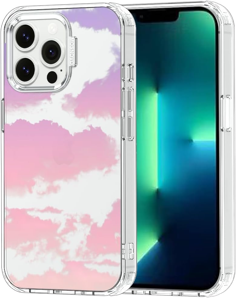 Case for iPhone 13 Pro Max, [Buffertech 6.6ft Military-Grade Drop Protection] [Anti Peel Off Tech] Clear TPU Bumper Phone Case Cover Design - Lemon - Colors A