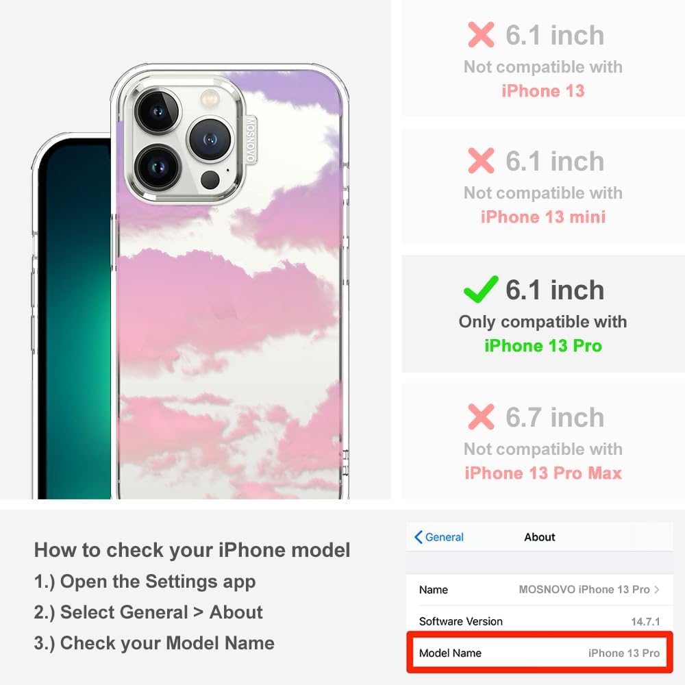 Case for iPhone 13 Pro Max, [Buffertech 6.6ft Military-Grade Drop Protection] [Anti Peel Off Tech] Clear TPU Bumper Phone Case Cover Design - Lemon - Colors A