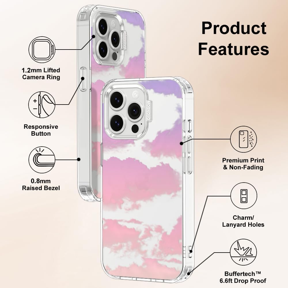 Case for iPhone 13 Pro Max, [Buffertech 6.6ft Military-Grade Drop Protection] [Anti Peel Off Tech] Clear TPU Bumper Phone Case Cover Design - Lemon - Colors A
