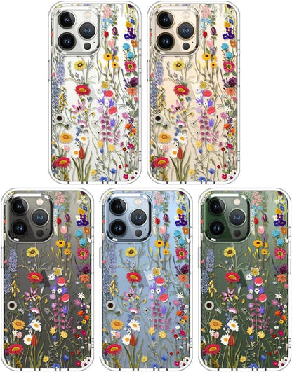 Case for iPhone 13 Pro Max, [Buffertech 6.6ft Military-Grade Drop Protection] [Anti Peel Off Tech] Clear TPU Bumper Phone Case Cover Design - Lemon - Colors A