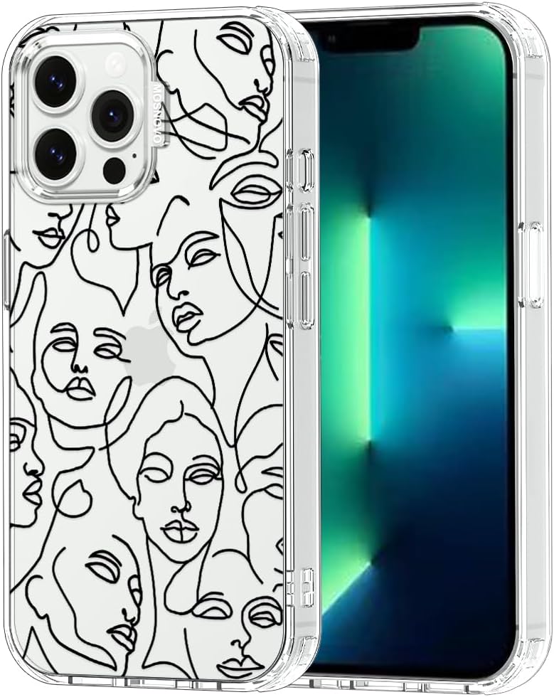 Case for iPhone 13 Pro Max, [Buffertech 6.6ft Military-Grade Drop Protection] [Anti Peel Off Tech] Clear TPU Bumper Phone Case Cover Design - Lemon - Colors A