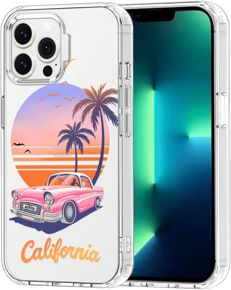Case for iPhone 13 Pro Max, [Buffertech 6.6ft Military-Grade Drop Protection] [Anti Peel Off Tech] Clear TPU Bumper Phone Case Cover Design - Lemon - Colors A