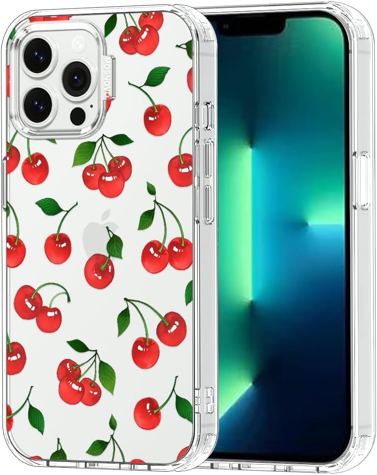 Case for iPhone 13 Pro Max, [Buffertech 6.6ft Military-Grade Drop Protection] [Anti Peel Off Tech] Clear TPU Bumper Phone Case Cover Design - Lemon - Colors A