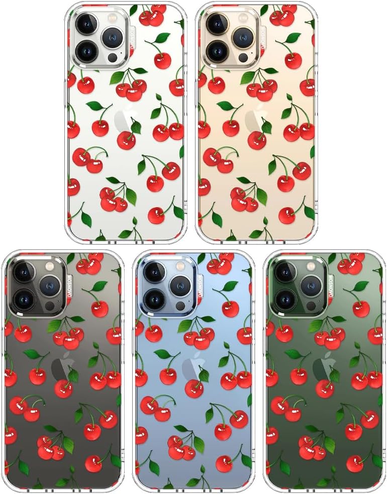 Case for iPhone 13 Pro Max, [Buffertech 6.6ft Military-Grade Drop Protection] [Anti Peel Off Tech] Clear TPU Bumper Phone Case Cover Design - Lemon - Colors A