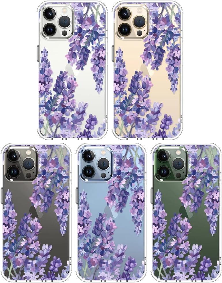 Case for iPhone 13 Pro Max, [Buffertech 6.6ft Military-Grade Drop Protection] [Anti Peel Off Tech] Clear TPU Bumper Phone Case Cover Design - Lemon - Colors A