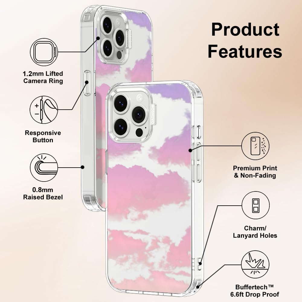 Case for iPhone 13 Pro Max, [Buffertech 6.6ft Military-Grade Drop Protection] [Anti Peel Off Tech] Clear TPU Bumper Phone Case Cover Design - Lemon - Colors A