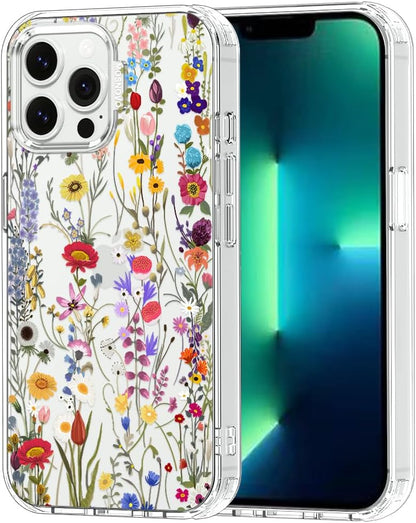 Case for iPhone 13 Pro Max, [Buffertech 6.6ft Military-Grade Drop Protection] [Anti Peel Off Tech] Clear TPU Bumper Phone Case Cover Design - Lemon - Colors A