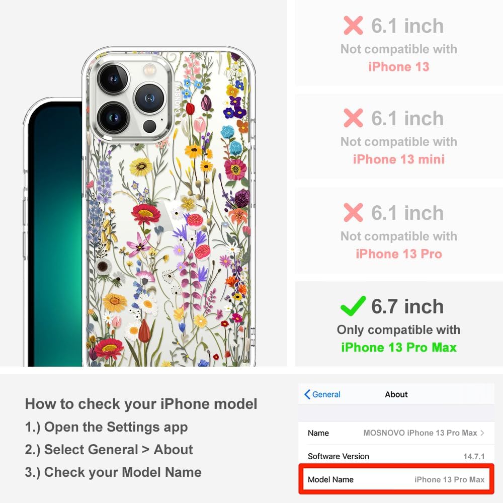 Case for iPhone 13 Pro Max, [Buffertech 6.6ft Military-Grade Drop Protection] [Anti Peel Off Tech] Clear TPU Bumper Phone Case Cover Design - Lemon - Colors A