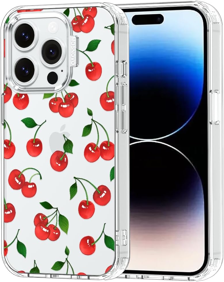 Case for iPhone 13 Pro Max, [Buffertech 6.6ft Military-Grade Drop Protection] [Anti Peel Off Tech] Clear TPU Bumper Phone Case Cover Design - Lemon - Colors A