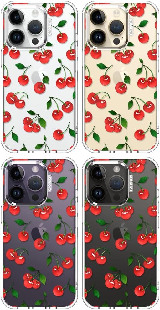 Case for iPhone 13 Pro Max, [Buffertech 6.6ft Military-Grade Drop Protection] [Anti Peel Off Tech] Clear TPU Bumper Phone Case Cover Design - Lemon - Colors A