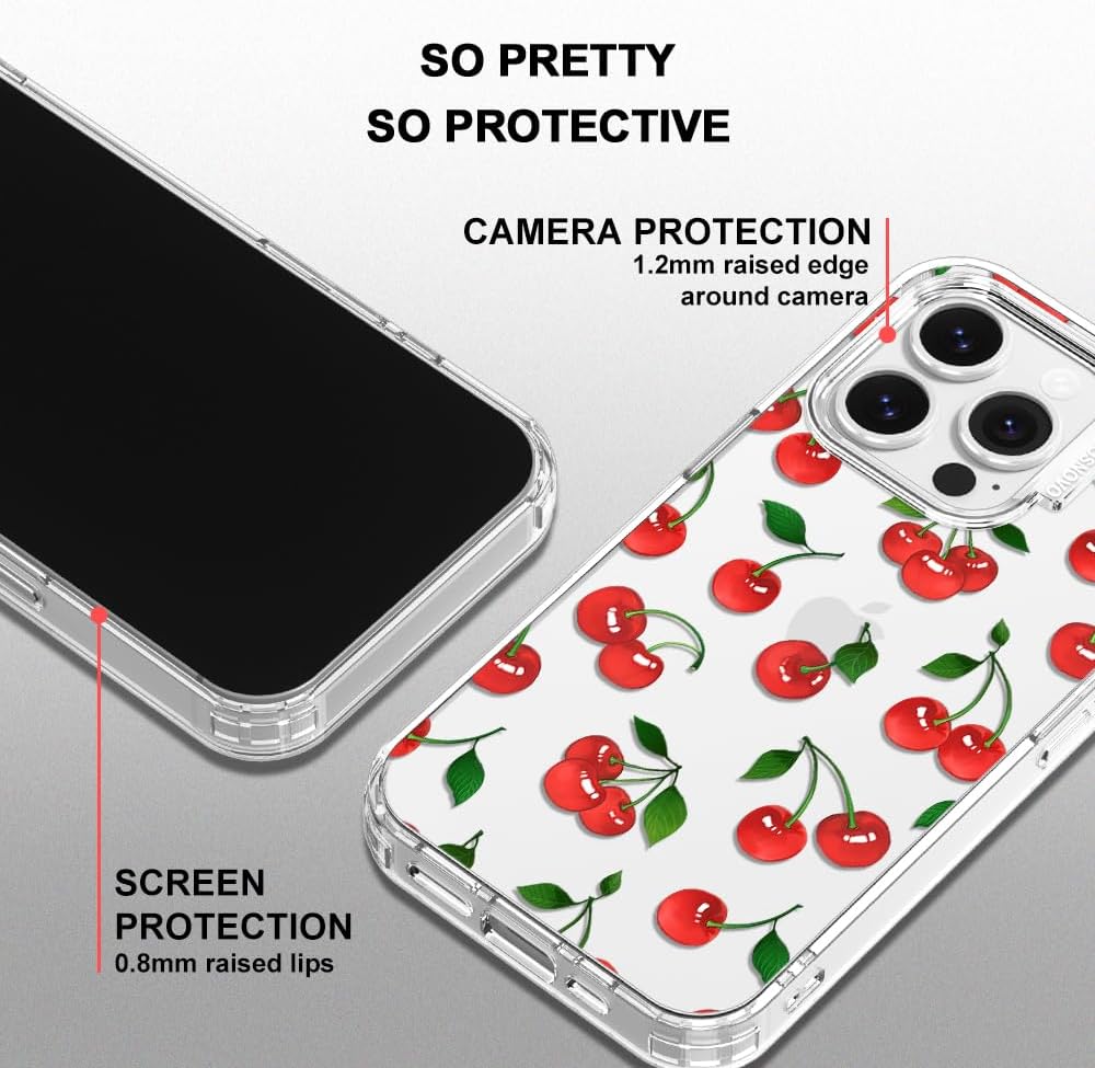 Case for iPhone 13 Pro Max, [Buffertech 6.6ft Military-Grade Drop Protection] [Anti Peel Off Tech] Clear TPU Bumper Phone Case Cover Design - Lemon - Colors A
