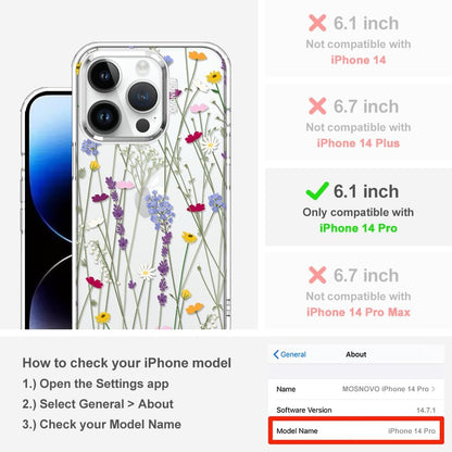 Case for iPhone 13 Pro Max, [Buffertech 6.6ft Military-Grade Drop Protection] [Anti Peel Off Tech] Clear TPU Bumper Phone Case Cover Design - Lemon - Colors A