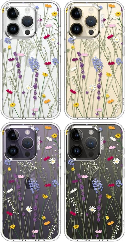 Case for iPhone 13 Pro Max, [Buffertech 6.6ft Military-Grade Drop Protection] [Anti Peel Off Tech] Clear TPU Bumper Phone Case Cover Design - Lemon - Colors A