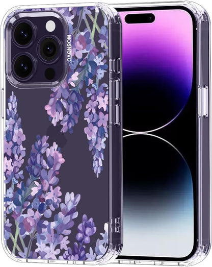 Case for iPhone 13 Pro Max, [Buffertech 6.6ft Military-Grade Drop Protection] [Anti Peel Off Tech] Clear TPU Bumper Phone Case Cover Design - Lemon - Colors A