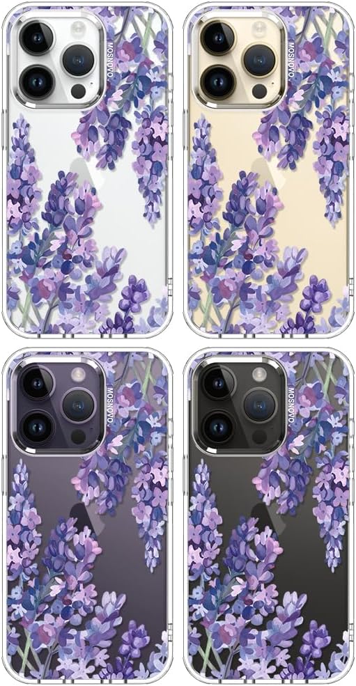 Case for iPhone 13 Pro Max, [Buffertech 6.6ft Military-Grade Drop Protection] [Anti Peel Off Tech] Clear TPU Bumper Phone Case Cover Design - Lemon - Colors A