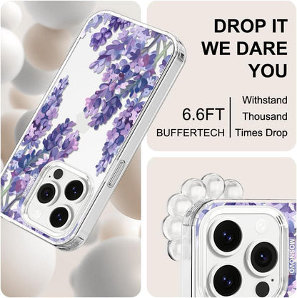 Case for iPhone 13 Pro Max, [Buffertech 6.6ft Military-Grade Drop Protection] [Anti Peel Off Tech] Clear TPU Bumper Phone Case Cover Design - Lemon - Colors A