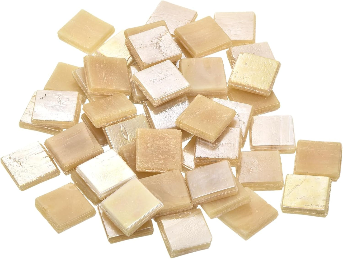 Mosaic Tiles, Micro Glass Tiny Mini Mosaic Tile DIY Hobbies Handmade Crystal Free Stone Craft Material Creativity (Dull Yellow Pack of 100g)
