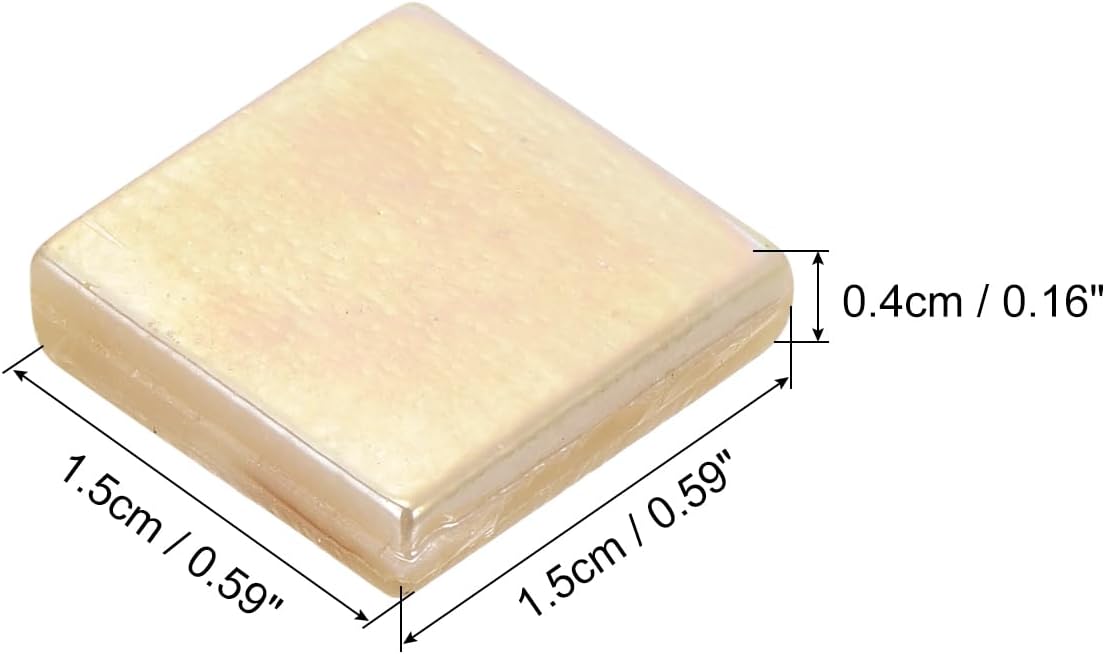 Mosaic Tiles, Micro Glass Tiny Mini Mosaic Tile DIY Hobbies Handmade Crystal Free Stone Craft Material Creativity (Dull Yellow Pack of 100g)