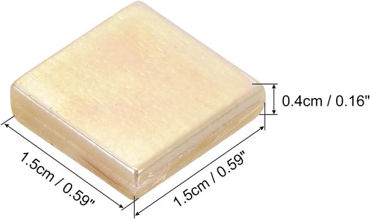 Mosaic Tiles, Micro Glass Tiny Mini Mosaic Tile DIY Hobbies Handmade Crystal Free Stone Craft Material Creativity (Dull Yellow Pack of 100g)