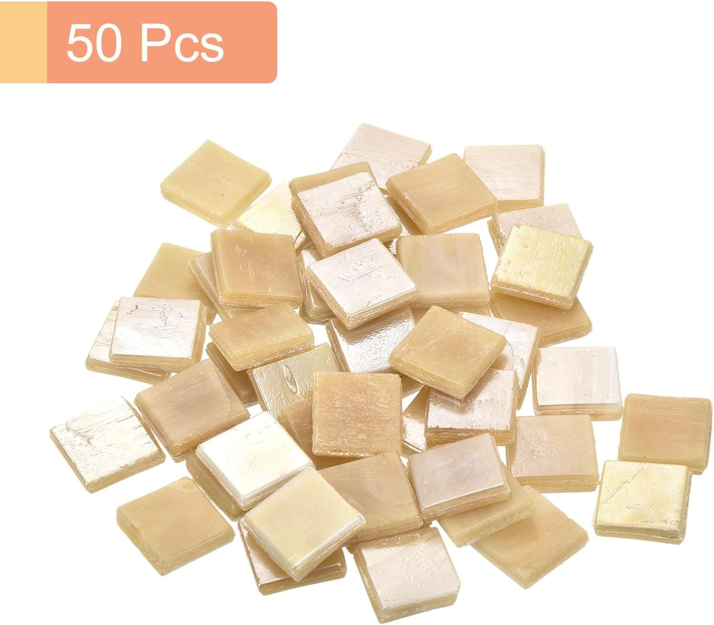 Mosaic Tiles, Micro Glass Tiny Mini Mosaic Tile DIY Hobbies Handmade Crystal Free Stone Craft Material Creativity (Dull Yellow Pack of 100g)