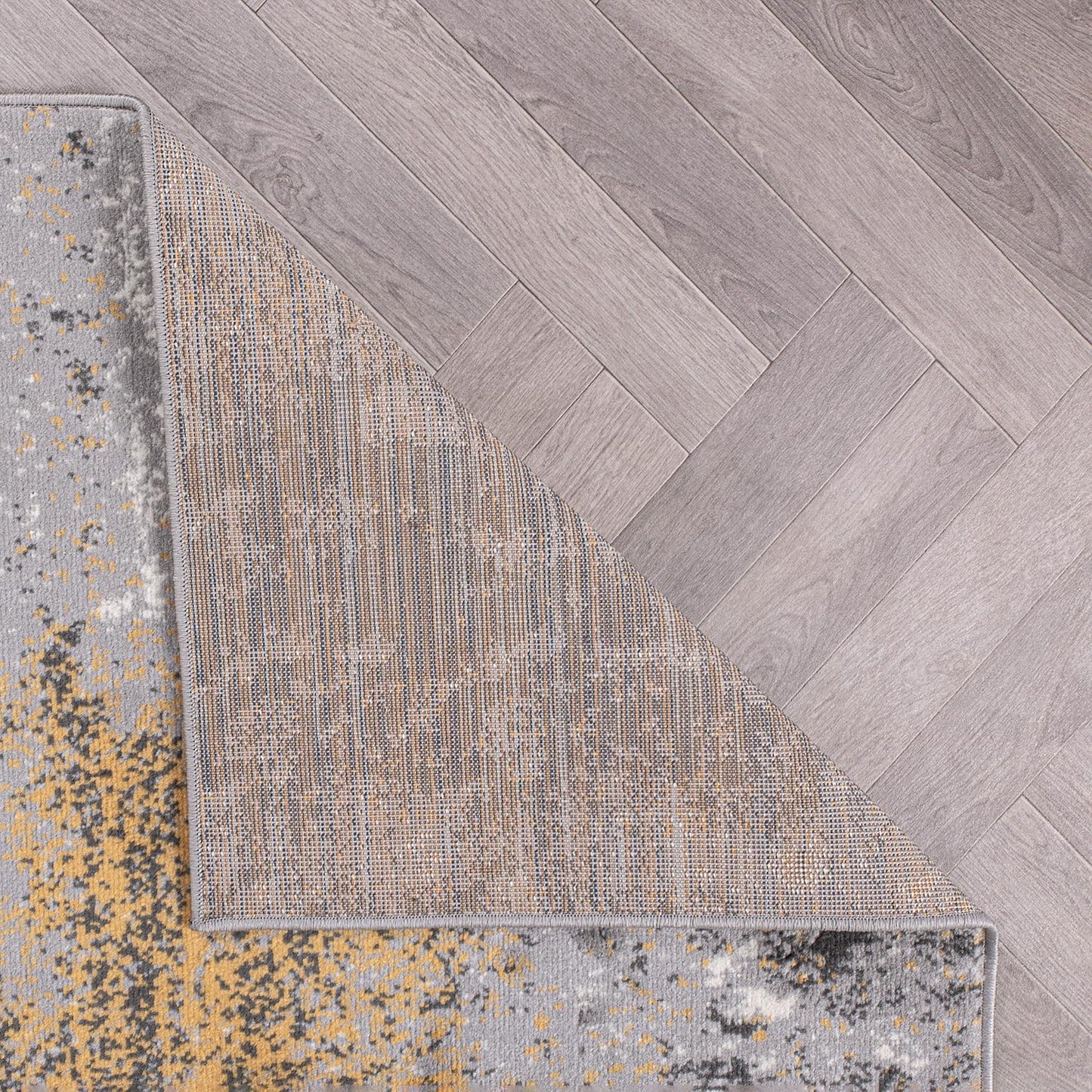 Modern Abstract Stain Resistant Soft Area Rug 5' x 7' Yellow