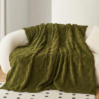 Luxury Faux Rabbit Fur Blanket, Super Soft, Cozy Fleece Thick Warm Throw for Winter, Machine Washable Double-Sided Fluffy Blanket Home Decor(Yellow,130x160cm(51x63inch))