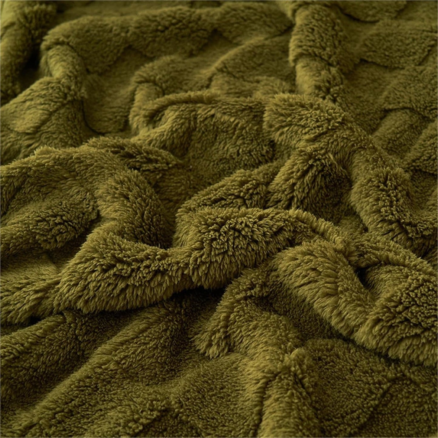 Luxury Faux Rabbit Fur Blanket, Super Soft, Cozy Fleece Thick Warm Throw for Winter, Machine Washable Double-Sided Fluffy Blanket Home Decor(Yellow,130x160cm(51x63inch))
