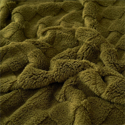 Luxury Faux Rabbit Fur Blanket, Super Soft, Cozy Fleece Thick Warm Throw for Winter, Machine Washable Double-Sided Fluffy Blanket Home Decor(Yellow,130x160cm(51x63inch))