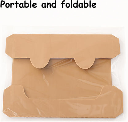 Disposable Foldable Cat Litter Box – Cute Cat Ear Design Waterproof PP Monthly Litter Pan, Yellow