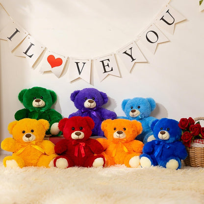 Teddy Bear Stuffed Animal Small Plush Teddy Bear Toys for Children Girlfriend Family Congratulations Baby Shower Birthday Yellow 10 inch