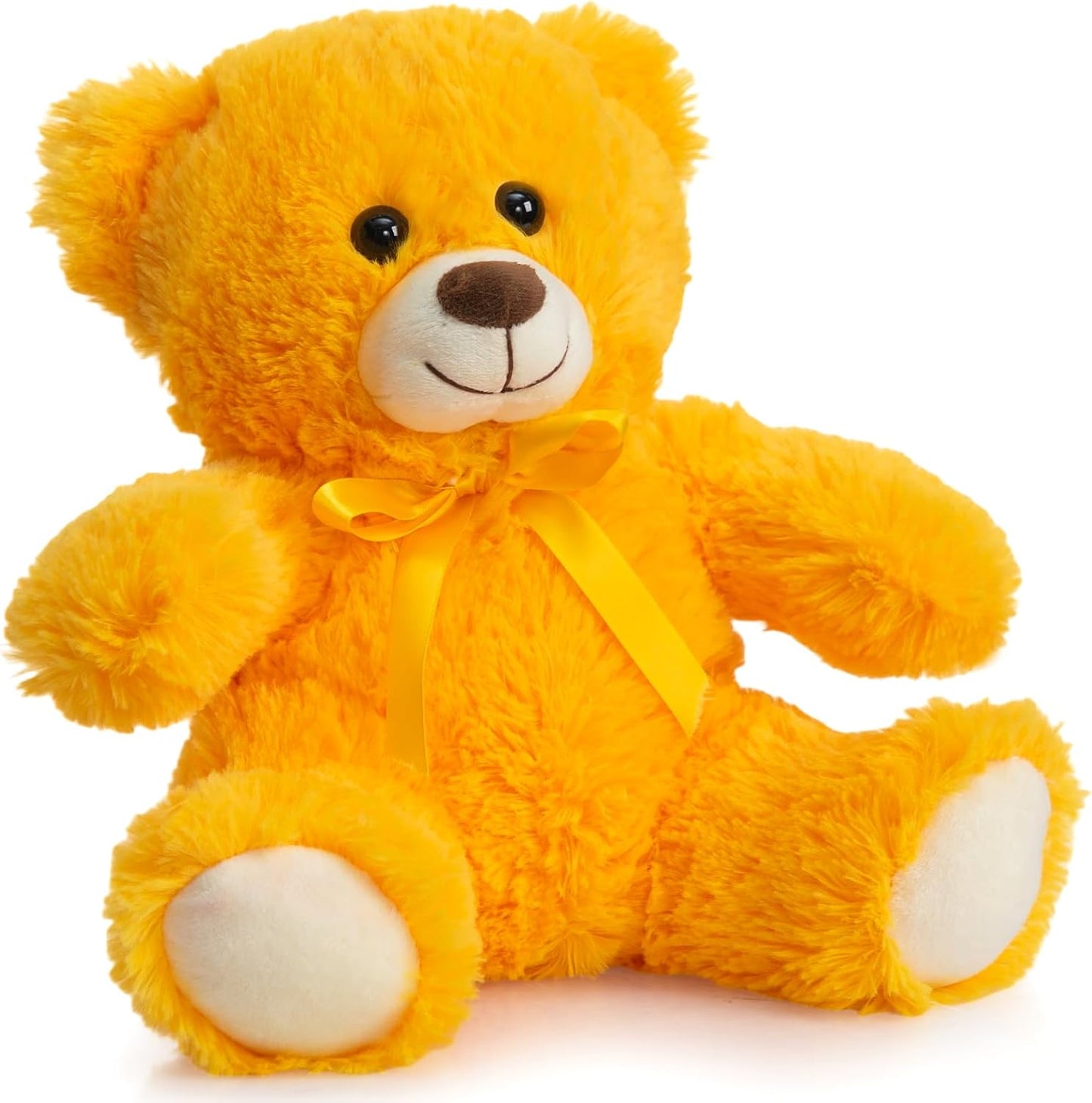 Teddy Bear Stuffed Animal Small Plush Teddy Bear Toys for Children Girlfriend Family Congratulations Baby Shower Birthday Yellow 10 inch