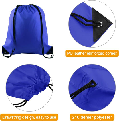 25Pcs Yellow Drawstring Bags - String Backpacks for Gym, Sport, Traveling